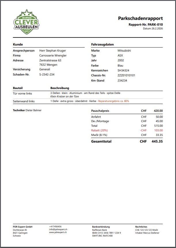 Parkschadenrapport PDF